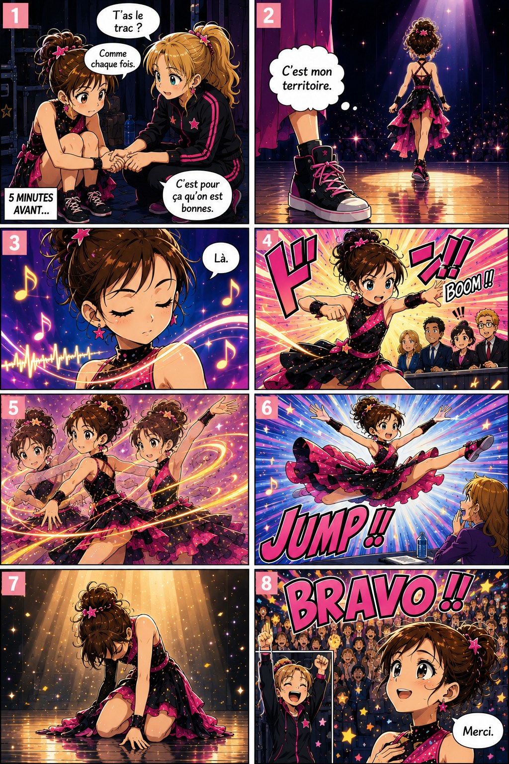 BD 8 cases — Danse Emma, style manga