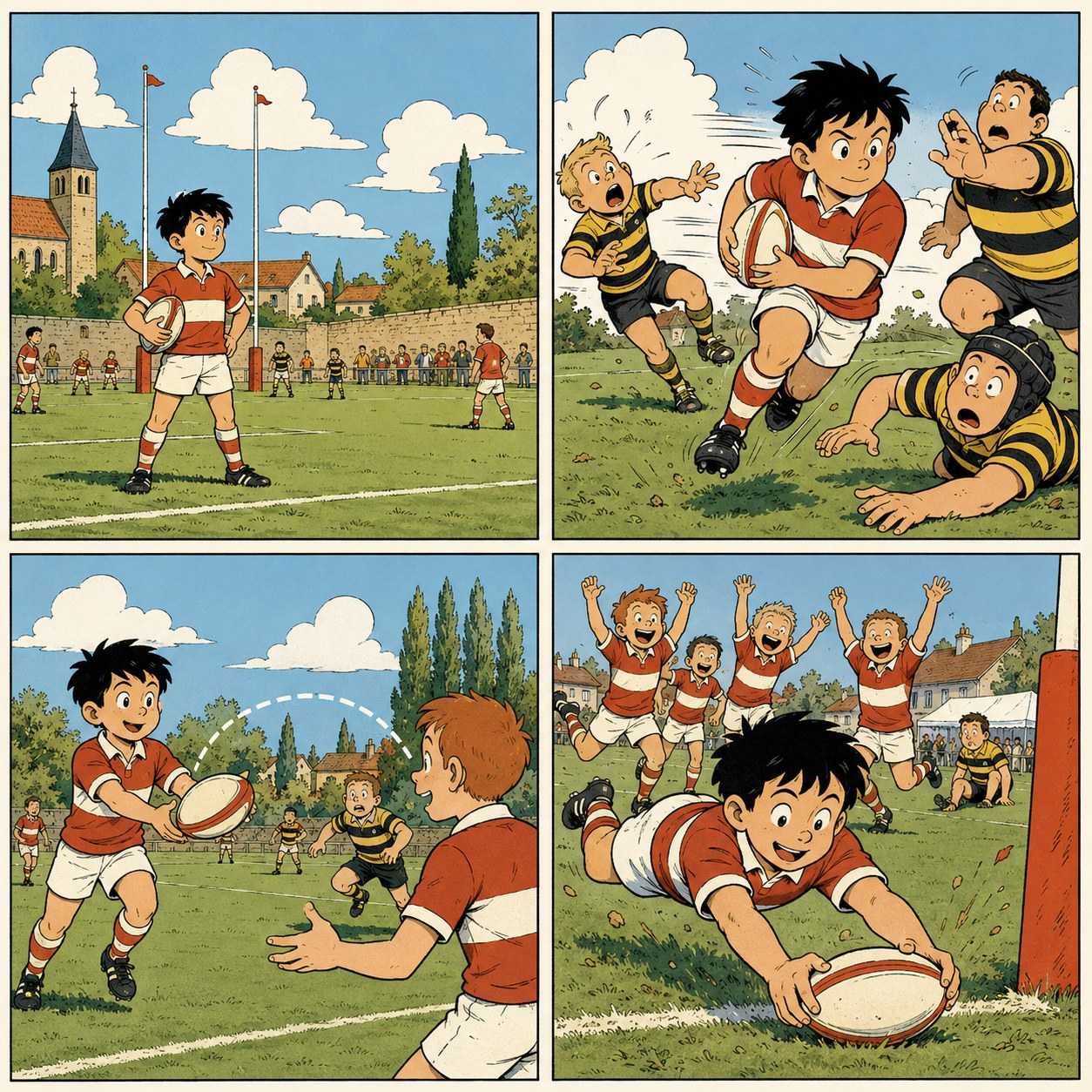 Style Astérix & Tintin — BD rugby